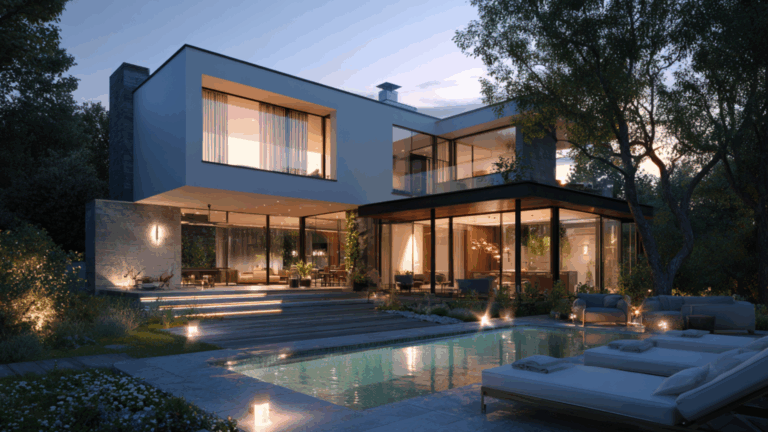 3D-Ansicht von luxuriösen Villen & Ferienimmobilien